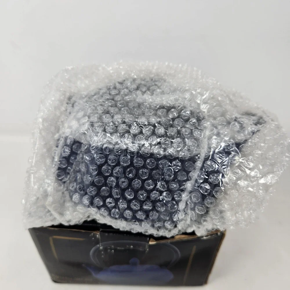Creative Home Chanoyu Artworks Kyusu 30oz Cast Iron Tea Pot Blue Hobnail